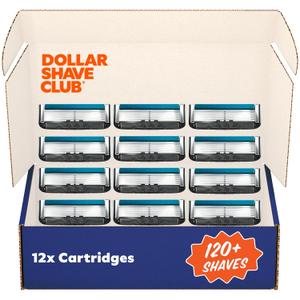 Dollar Shave Club | 6 Blade Razor Refills (12 Pack) | 6 Stainless Steel Blades for a Close & Comfortable Shave