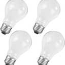 100 Watt Incandescent Light Bulbs, Dimmable, 2700K Soft White dimmable A19 60+, Shatter-Resistant and Durable,4 Pack