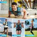 Weighted Vest, 6lb/8lb/12lb/16lb/20lb/25lb/30lb Weight Vest with Reflective Stripe, for Men Women Workout Equipment for Strength Training, Running, Jogging, Fitness, Weight Loss
