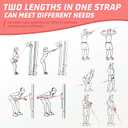 Tricep Rope Cable Attachment Adjustable (26-56 Inches), 27/36/48/55 Inches Long Tricep Rope Alternative, Greater Range of Motion,Gym Rope Equipment for Home/Gym Accessories (Adjustable Length Red (13-28inch))