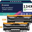 134X (with Chip) Toner Cartridge Replacement for HP 134A 134X W1340A W1340X Black Toner Cartridges for HP M209dw M234dw M234sdw M234sdn Printer Ink (2-Pack)