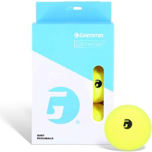 GAMMA Librarian Foam Balls for Pickleball Practice With True Bounce on All Surfaces - USAP Quiet Approved, Noise Reducing for Parks, HOA - Indoor & Outdoor Play, Box of 6