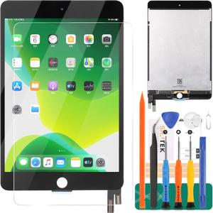 for iPad mini 4 2015 LCD Screen Replacement 7.9" for iPad mini 4 A1538 A1550 Display Touch Digitizer Screen Assembly Repair Parts Kits Black (Without Home Button)