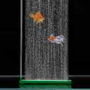 Aquarium Air Bubble Bar, 6.3 Inch Double Row Fine Micro Air Bubble Curtain Wall, Self-Sinking Design High Dissolved Oxygen Diffuser Fish Tank Bubbler for Freshwater Saltwater Hydroponics