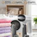 Sweepulire Vacuum Steamer for Clothes, Dual Water Tank 320ml (160ml x2), 3500Pa Suction Handheld Clothes Steamer, 3 Modes, LED Display, Steaming & Ironing 2 In 1Steamers for Clothes (110-120V)