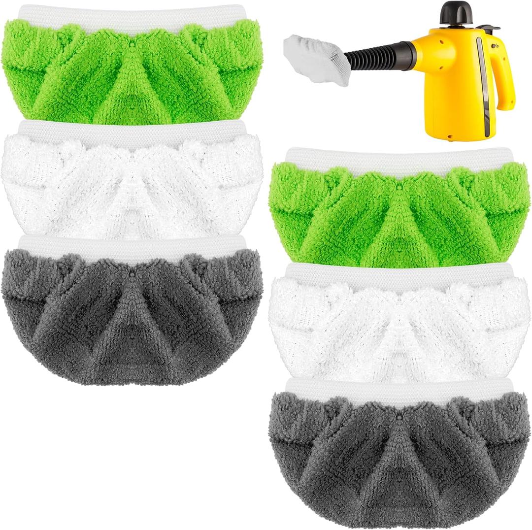 6PCS Steam Mop Pads for Handheld Steam Cleaner, 3 Color Steam Cleaners Cloth Cover Steamer Sponge & Steam Cleaner Pads Steamer Sponge