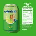 Spindrift Soda Ginger Ale Soda Made with Real Squeezed Fruit 12 Pack Case