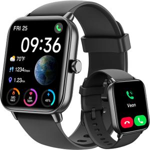 ENOMIR Smart Watch for Men Women, Alexa Built-in Fitness Tracker with Call Function&1.8" HD Touchscreen, IP68 Waterproof Heart Rate/Sleep/SpO2 Monitor, 100+ Sport Modes, iOS Android Compatible, Black