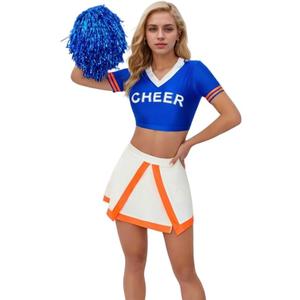 Khanda Cheerleader Costume for Women Sexy Cheerleading Outfit 2025 High School Girl Party Halloween Cheer Uniform Outfit
