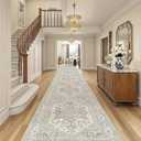 Madane Hallway Runner Rug 3x20 Washable Kitchen Runners 20ft, Beige/Brown | Vintage Non Slip Extra Long Area Rugs , Soft Low-Pile Farmhouse Wide Floor Carpet for Corridor Entryway Bathroom Bedroom