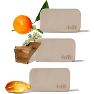 Drift Car Air Freshener - The Original Stone Air Freshener - Car Odor Eliminator - Long Lasting Scent - Metal Clip - Essential Oils - Clean Ingredients - Variety 3 Pack Refill - NO CLIP INCLUDED