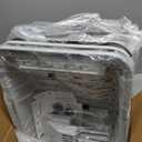 FURTIME 2 Pack Stainless Steel Cat Litter Box with Lid, Metal Kitty Litter Box for Small Cats, Kitten Litter Boxs with Non-Sticky, Anti-Leakage, Easy to Clean, 17"x13"x8.4" (Small) (Silver)