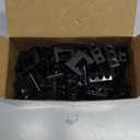 Tandefio 50 Pcs 1/4"-20 Spring Steel Beam Clamps Metal Beam Hangers Bolt on Clamp for Installation on Beams 1/4" and 3/8" Threaded Rod, S Hooks and Bridle Rings for Pipe Cable Woodworking Tool