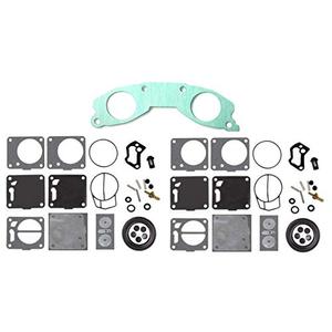 Aftermarket Mikuni Dual Carb Rebuild Kit with Base Gasket 62T-13556-00-00 Compatible with Yamaha Super Jet 700 Wave Raider