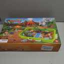 FRUSE Dinosaur Sensory Bin Toys,Play Sand Art Kit with 2.2lbs Sensory Play Sand,Glow in The Dark Dinosaurs,Dino Magnifying Glass and Sandbox,Learning Toys for Kids Ages 3 4 5 6 7 8