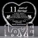 YWHL Happy 11th Wedding Anniversary, Romantic Gifts for Her Him, 11 Years Marriage Gifts for Wife