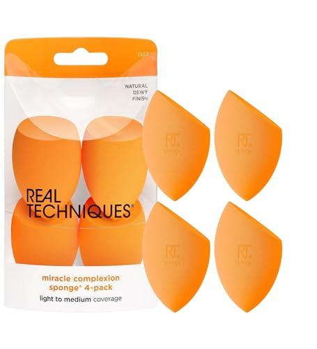 Real Techniques Miracle Complexion Makeup Sponge, 8-Pack Beauty Blender For Liquid & Cream Foundation, Streak-Free Coverage, Latex-Free, Vegan & Cruelty-Free 