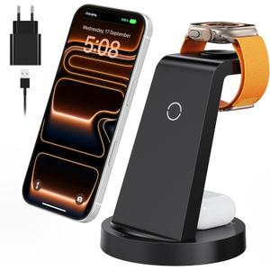 3 in 1 Charging Station for iPhone Inductive Wireless Charger