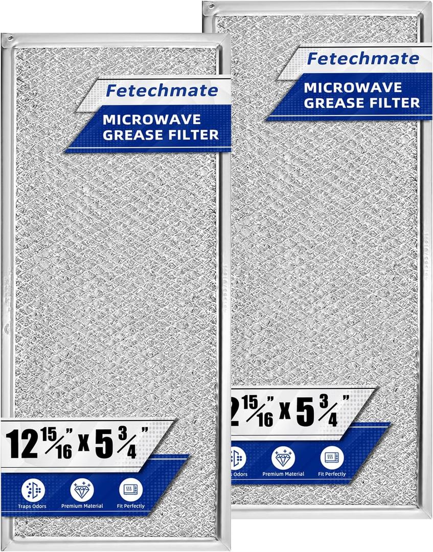 13" x 6" Microwave Filter Fits for Whirlpool Ge Microwaves W10208631A Microwave Grease Filter - Pack of 2