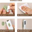 XYOFUN Magnetic Remote Control Holder Wall Mount - 4 Pcs No Drill Self-Adhesive Organizer for Air Conditioner & TV Remotes, Storage Caddy for Televisions Backside - Multicolor