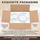 Havawish 18 Pcs Glass Dinnerware Set Sleek Round Clear Glass Plate and Bowl Sets for Dessert, Salad, Fruit, Dishwasher, Microwave Safe Kitchen Dining