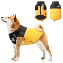 Dog Coat - Water Resistant, Windproof Winter Warm Dog Clothes for Small Medium Dogs 2.2-19.8 Lb, Dog Down Jacket with Leash D-Ring Outdoor (Yellow, L)