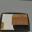 Handicrafts Home Decorative Storage Box, Keepsake Box Jewellery Organiser Abstract Wood Box, Handmade Wooden Jewelry Box with Resin & Brass Inlay, Memory Box for Home Decor, Coffee Table 8x5x2