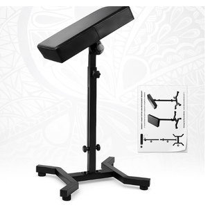 Tattoo Arm Rest Legrest Bracket - Heavy Tattoo Armrest Stand H Base Stability Strongly Non-Slip, Thicken Soft Sponge Pad, Portable Hand Rest Stand Arm Support Tattoo Furniture for Artist (Black)