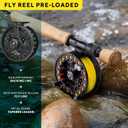 SF Fly Fishing Rod Combo Starter Kit Semi Gloss Green Jade Finish 24T Carbon Fiber Trout Travel Fly Rod with Reel,Fly Rod case,Fly Box , Flies,Tapered Leader,Knot Tying Tools, 9', 8wt, 4sec, M.F