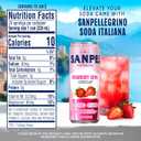 Sanpellegrino Soda Italiana Strawberry Crema Italian Sparkling Drink, 0g Added Sugar, Real Fruit Juice, Italian Soda Sparkling Beverage, 24-Pack, BBD 07-2027