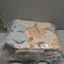 DCX Beige Floral Rug 5x7, Washable Beige Rug for Living Room, Kid & Pet Friendly with Rubber Back Non Slip, Soft Low Pile Carpet, Stain Resistant Rug for Bedroom, Nursery, Dining Room