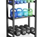 Dumbbell Rack 3-Tier 20 IN Length Adjustable Weight Rack For Home Gym Dumbbells Kettlebell (Rack Only)
