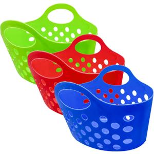 Assorted Multicolor Basket with Handles 3ct