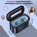 Ultrasonic Jewelry Cleaner, 48KHz Professional Ultrasonic Cleaner for Eyeglasses, Rings, Retainers, Dentures, 30W Jewelry Cleaner Ultrasonic Machine with Dual Cleaning Modes, Digital Timer
