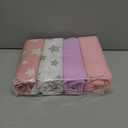 Crib Sheets for Girls 4 Pack, Fitted Crib Sheets for Standard Size Crib and Toddler Mattresses, Soft and Breathable Baby Gift Girl Set, Pink (52"X28")