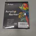 24 Colors Acrylic Paint Markers for Rock, Fabric, Wood, Glass, Eggs, Scrapbook - Easter Basket Stuffers, Dual Tip Acrylic Paint Pens for Coloring Books for Adults, Teens