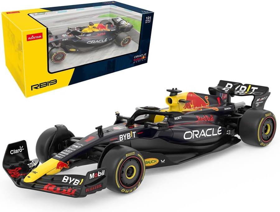 1:24 Metal Diecast Toy Car for Officially Licensed RedBull F1 RB19 with Free Wheel - Durable Model Car for Play & Collectible Display - Ideal Gift for Car Lovers & F1 Fans Ages 14+