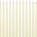 Ivory Taper Candle,12PACK 10 Inch Taper Candles-Unscented Dripless and Smokeless-8 Hours Long Burning-Hand Poured Tall Candlesticks, Ideal for Halloween, Weddings, Dinner,Parties, Home Decor