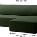 COVER QUEEN Sectional Couch Cover for L-Shaped Chaise Sofa, 1-Piece Washable Furniture Protector, Super Stretch Fabric, Pet Friendly for Dogs and Cats, Gallant, Green, Right-Facing Chaise