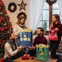 YANGTE 36 Pack Christmas Gift Bags Assorted Sizes With Tissue Paper(12 Extra Large 16", 12 Large 12", 12 Medium 9"), Reusable Red & Green & Blue Unique Designs Christmas Bags with Handle for Xmas