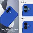 FireNova Designed for iPhone 16 Case, Silicone Upgraded [Camera Protection] Phone Case, Soft Anti-Scratch Microfiber Lining Inside, 6.1 inch, Klein Blue