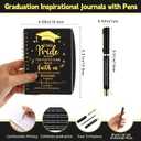 FillTouch 10 Sets 2026 Graduation Gifts Bulk Inspirational Spiral Journal with Motivational Pen Kraft Notebooks Class of 2026 Gifts for College Graduate (Black)