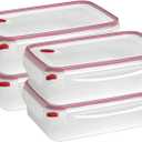 Sterilite 4 Pack Food Storage Container, Ultra-Seal Airtight Snapware with Lids, 16 Cup