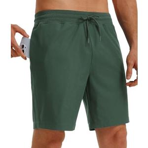 M MAELREG Mens Athletic Shorts with Zipper Pockets 7"/ 9" Lightweight Quick Dry Sports Gym Workout Running Shorts, L