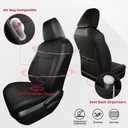 FREESOO Custom Fit RAV4 Seat Covers for Toyota RAV 4 2025-2019 Hybrid LE XLE Premium Limited, Faux Leather, 4Layer Waterproof, F/R Headrest, Airbag Deployment Compatible, Durable, Black Red Full Set