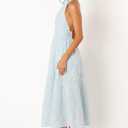 Petal & Pup Women's Taila Halterneck Midi Dress (Blue) Size 4