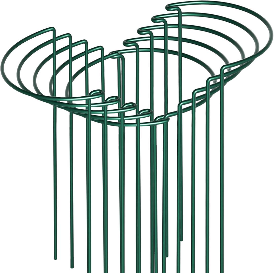 10 Pack Peony Cages and Supports, 10" (W) x 24"(H) Plant Support, Heavy-Duty Metal Plant Support Stakes, Plant Stakes for Outdoor & Indoor Plants, Perfect for Flowers and Vegetable