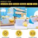 Hioasis 200Pcs 9OZ Clear Cups - Plastic Disposable Cups with Gold Trim, Heavy Duty & BPA-free for Party, Wedding, Reception