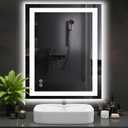DUMOS 32.1"x40.1" LED Bathroom Mirror, Smart Anti-Fog Bathroom Vanity Mirror with 3 Color Temperatures, Dimmable, Memory Function