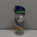 Opard Sports Water Bottles 20/24 Oz BPA Free Leak Proof Tritan Plastic Bottle Flip Top Kids Water Bottle Fast Flow/Water Bottle with Straw (Transparent - Dinosaur)